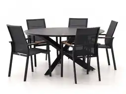 Kees Smit Bellagio Albinea/Lodola ø150cm dining tuinset 6-delig stapelbaar aanbieding