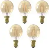Bol.com 5 stuks - Calex - LED - kogellamp - E14 - 3.5W - 250lm 2100K - Goud - dimbaar P45 aanbieding