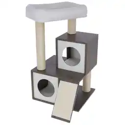 Zooplus Kerbl Pet krabpaal Flair, wit/grijs 48x44x86cm kat aanbieding