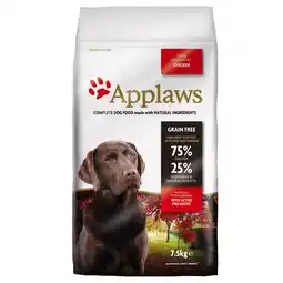 Zooplus 7,5kg Adult Large Breed Kip Applaws Hondenvoer aanbieding