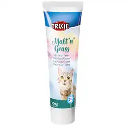 Zooplus 100g Trixie Malt'n'Grass mout + gras + taurine kattensnack aanbieding