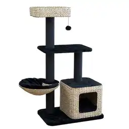 Zooplus Karlie waterhyacint krabmeubel Sombra M zwart/naturel kattenaccessoires aanbieding