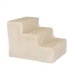 Zooplus Lionto huisdierentrap met pluche hoes beige 46x36x4cm aanbieding