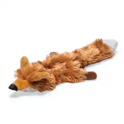 Zooplus Karlie Flatino pluche knuffel vos 30x10x3cm hond aanbieding