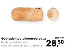 HANOS Gebraden parelhoenrouleaux aanbieding