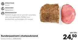 HANOS Runderpastrami chateaubriand aanbieding