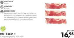 HANOS Beef bacon aanbieding