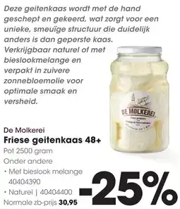 HANOS De Molkerei Friese geitenkaas 48+ aanbieding