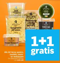 Albert Heijn Alle AH Verse pasta's, noedels, pasta en woksauzen aanbieding