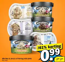 Albert Heijn Alle Ben & Jerry's of Hertog mini-pints aanbieding