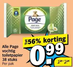 Albert Heijn Alle Page vochtig toiletpapier aanbieding