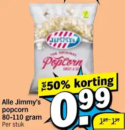 Albert Heijn Alle Jimmy's popcorn aanbieding