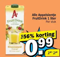 Albert Heijn Alle Appelsientje FruitDrink aanbieding