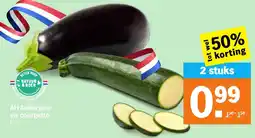 Albert Heijn AH Aubergine en courgette aanbieding