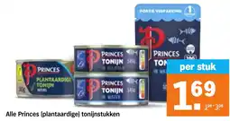 Albert Heijn Alle Princes plantaardige tonijnstukken aanbieding