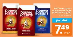 Albert Heijn Alle Douwe Egberts aroma rood of décafé filterkoffie aanbieding