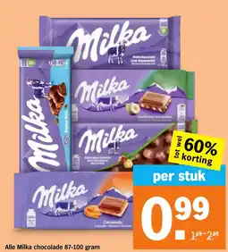 Albert Heijn Alle Milka chocolade aanbieding