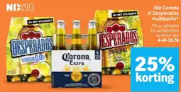 Albert Heijn Alle Corona of Desperados multipacks aanbieding