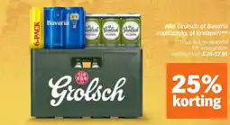 Albert Heijn Alle Grolsch of Bavaria multipacks of kratten aanbieding