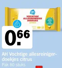 Albert Heijn AH Vochtige allesreiniger doekjes citrus aanbieding