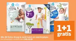Albert Heijn Alle AH Extra droog & zacht luiers en luierbroekjes aanbieding