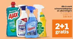Albert Heijn Alle A-merk schoonmaaksprays en allesreinigers aanbieding