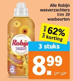 Albert Heijn Alle Robijn wasverzachters aanbieding