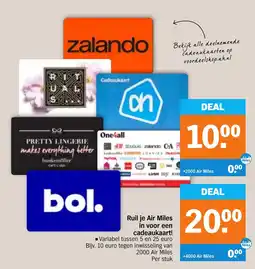 Albert Heijn Ruil je Air Miles in voor een cadeaukaart! aanbieding