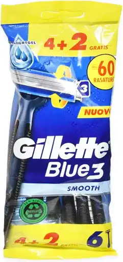 Bol.com Gillette Blue3 Smooth 4+2 stuks aanbieding