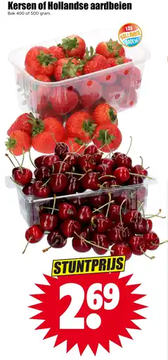 Dirk Kersen of hollandse aardbeien aanbieding