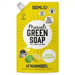 PLUS Marcel's Green Soap Afwasmiddel Lemon & Bergamot Navulling aanbieding