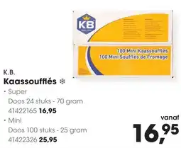 HANOS K.B. Kaassoufflés aanbieding