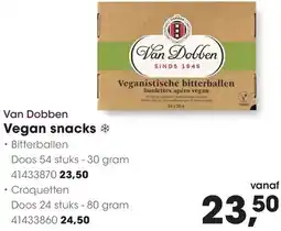 HANOS Van Dobben Vegan snacks aanbieding