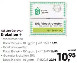 HANOS Ad van Geloven Kroketten aanbieding