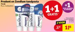 Kruidvat Prodent en Zendium tandpasta aanbieding