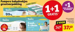 Kruidvat Pampers babydoekjes grootverpakking aanbieding