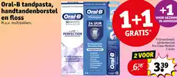 Kruidvat Oral-B tandpasta, handtandenborstel en floss aanbieding