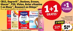 Kruidvat CB12, Dagravit, Deoleen, Eroxon, Glucon, P20, Vision, Roter vitamine C en Blaas, Roxasect en Shiepz aanbieding
