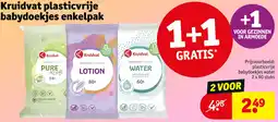 Kruidvat Kruidvat plasticvrije babydoekjes enkelpak aanbieding