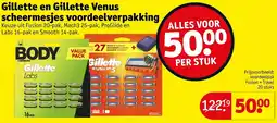 Kruidvat Gillette en Gillette Venus scheermesjes voordeelverpakking aanbieding