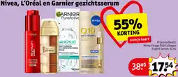 Kruidvat Nivea, L'Oréal en Garnier gezichtsserum aanbieding