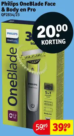 Kruidvat Philips OneBlade Face & Body en Pro aanbieding