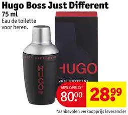 Kruidvat Hugo Boss Just Different aanbieding