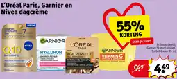 Kruidvat L'Oréal Paris, Garnier en Nivea dagcrème aanbieding