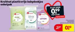 Kruidvat Kruidvat plasticvrije babydoekjes enkelpak aanbieding