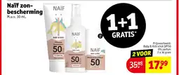 Kruidvat Naïf zonbescherming aanbieding