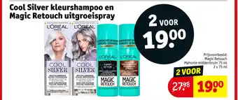 Kruidvat Cool Silver kleurshampoo en Magic Retouch uitgroeispray aanbieding