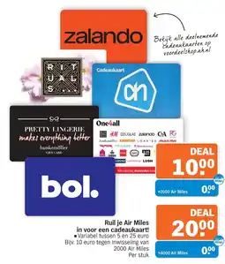 Albert Heijn Ruil je Air Miles in voor een cadeaukaart! aanbieding