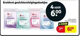 Kruidvat Kruidvat gezichtsreinigingsdoekjes aanbieding
