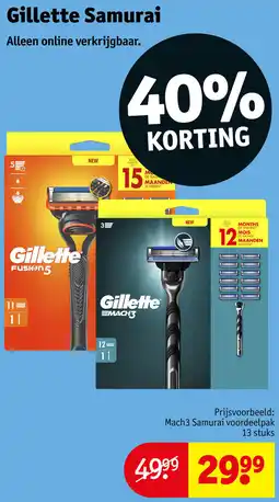 Kruidvat Gillette Samurai aanbieding